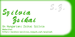 szilvia zsikai business card